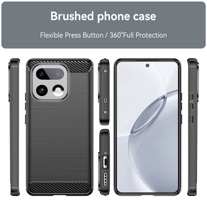 Skyddsfodral för Realme 16 Pro+, Techsuit, Kolfiber, Svart