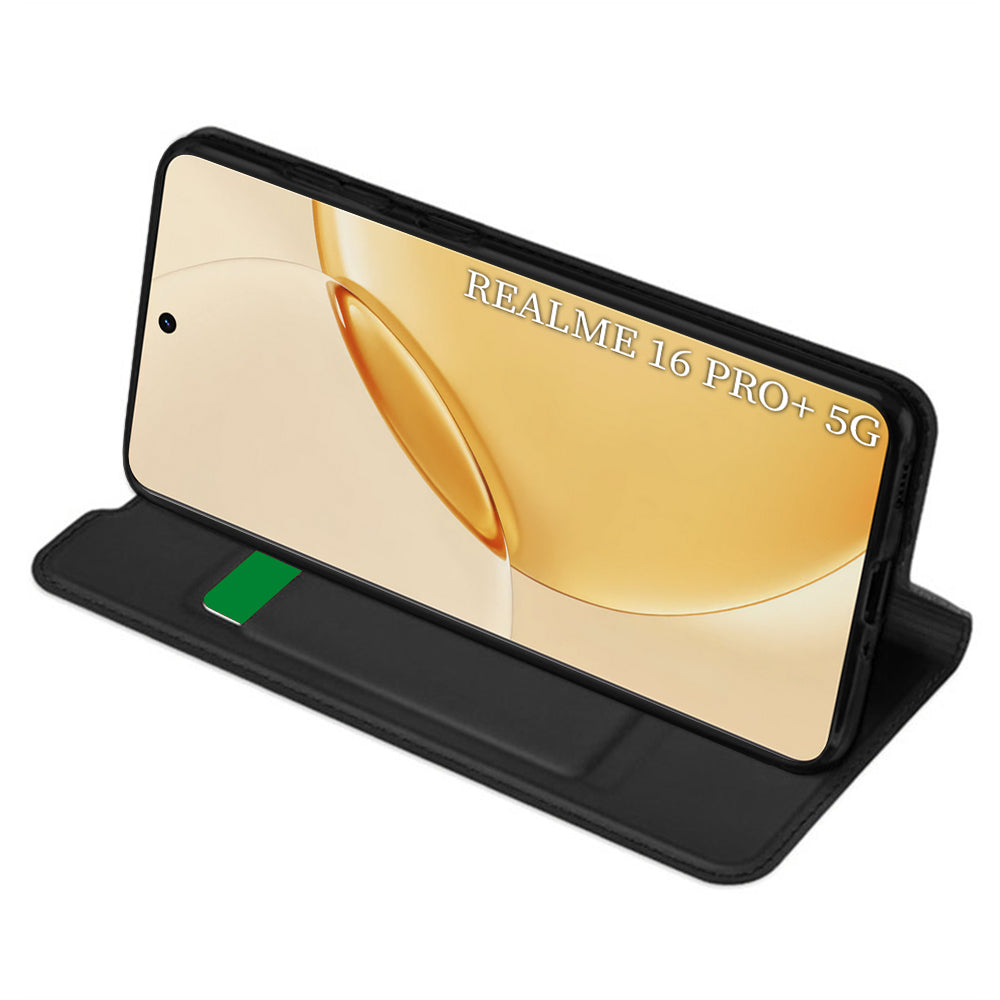 Fodral för Realme 16 Pro+, Techsuit, Magskin Book, Svart