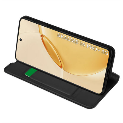 Fodral för Realme 16 Pro+, Techsuit, Magskin Book, Svart