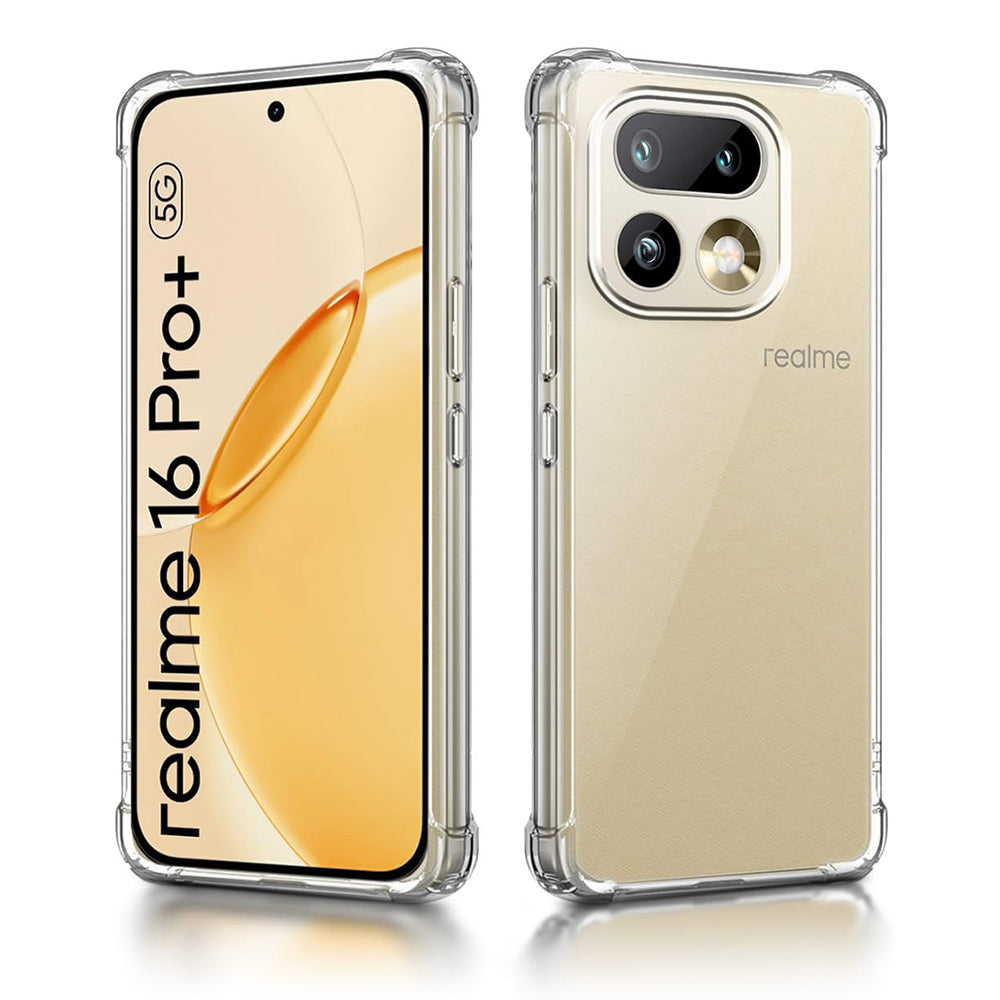 Skyddsfodral för Realme 16 Pro+, Techsuit, Stötsäkert Klart, Transparent