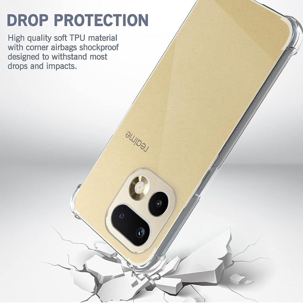 Skyddsfodral för Realme 16 Pro+, Techsuit, Stötsäkert Klart, Transparent