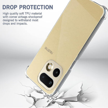 Skyddsfodral för Realme 16 Pro+, Techsuit, Stötsäkert Klart, Transparent