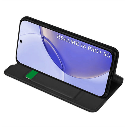 Fodral för Realme 16 Pro, Techsuit, Magskin Book, Svart