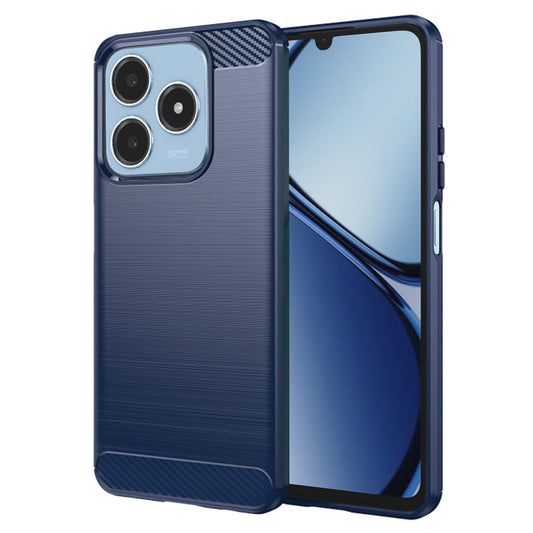 Fodral för Realme C63 / C61, Techsuit, Kolfiber, Blå