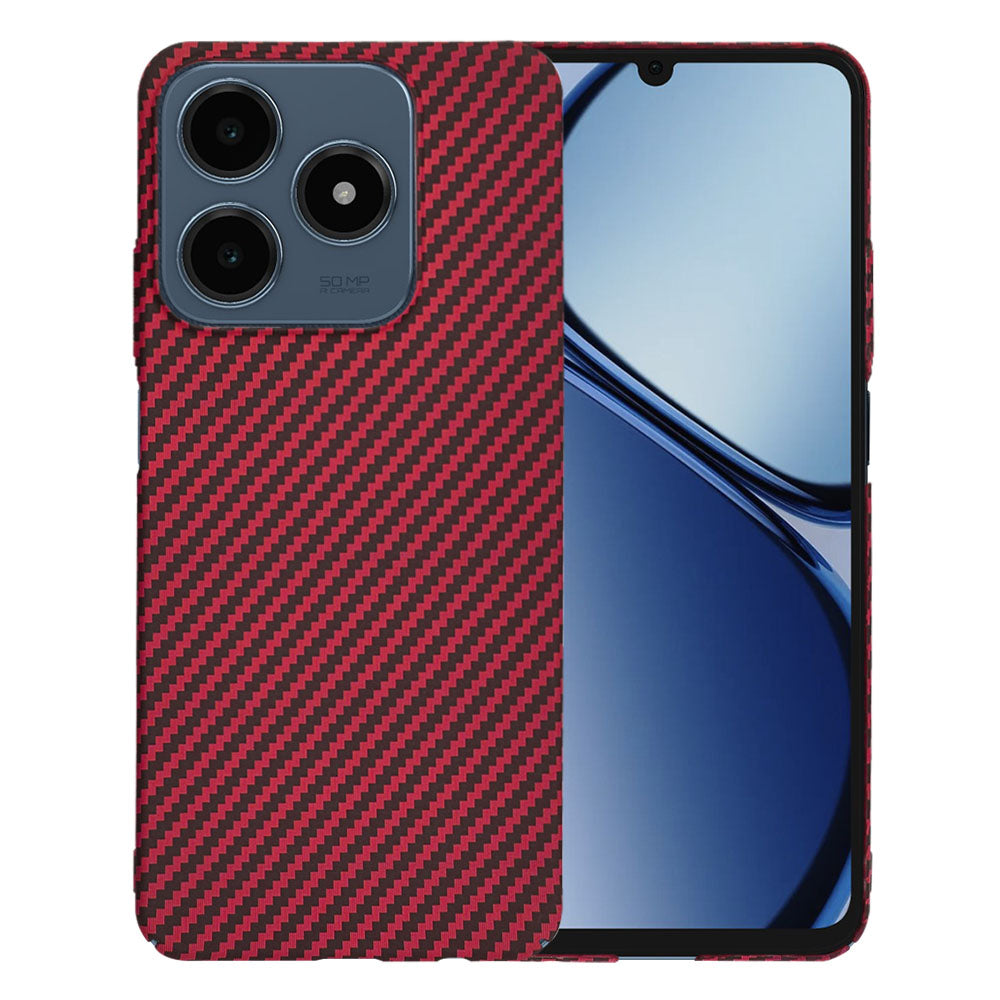 Fodral för Realme C63 / C61, Techsuit, Carbonite FiberShell, Röd