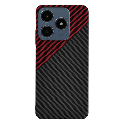 Fodral för Realme C63 / C61, Techsuit, Carbonite FiberShell, Svart Röd