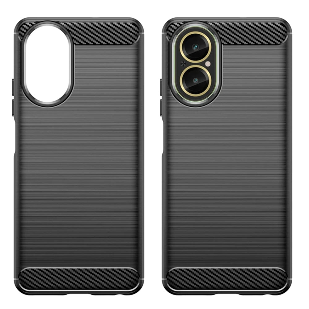 Fodral för Realme C67 4G, Techsuit, Kolfiber, Svart