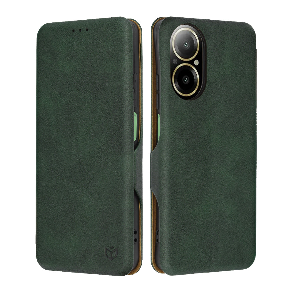 Fodral för Realme C67 4G, Techsuit, Safe Wallet Plus, Grön