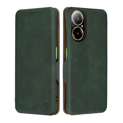Fodral för Realme C67 4G, Techsuit, Safe Wallet Plus, Grön