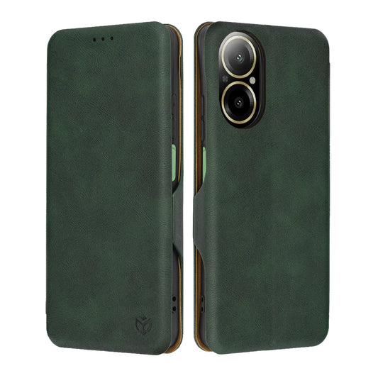 Fodral för Realme C67 4G, Techsuit, Safe Wallet Plus, Grön