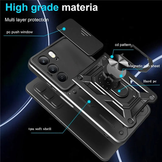Case for Realme C75 5G / 14x, Techsuit, CamShield, Black