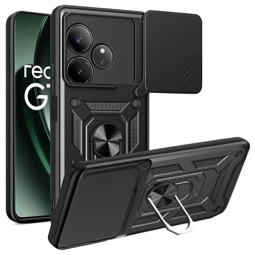 Mobilskal för Realme GT 6T / GT 6, Techsuit, CamShield, Svart