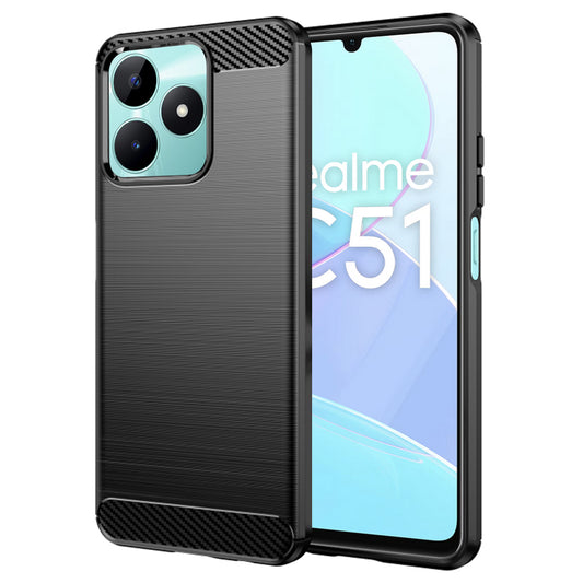 Case for Realme Note 50 / C51, Techsuit, Carbon, Black