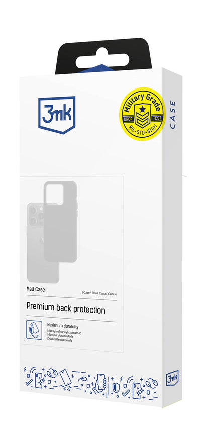Skyddsfodral för Samsung Galaxy A16 5G A166 / A16 4G A165, 3MK, Matt Svart