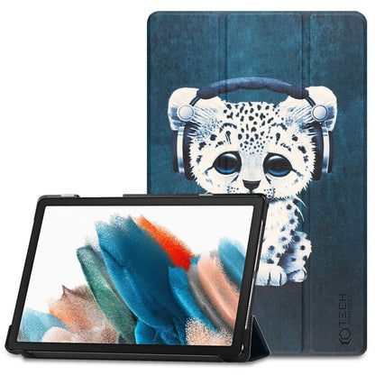 Fodral för Samsung Galaxy Tab A8 10.5 (2021), Tech-Protect, SmartCase Sad Cat, Flerfärgad