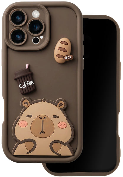 Fodral för Samsung Galaxy S25 Ultra S938, OEM, Ultra Trendy 3D Capybara, Brun