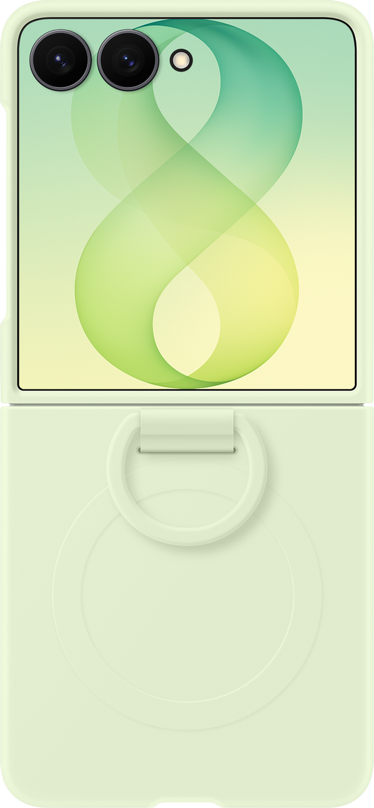 Fodral för Samsung Galaxy Z Flip8 F776, silikonringmagnet, grön EF-EF776CGEGWW