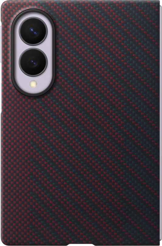 Fodral för Samsung Galaxy Z Fold8 F971, Carbon Magnet Case, Röd EF-KF971SREGWW