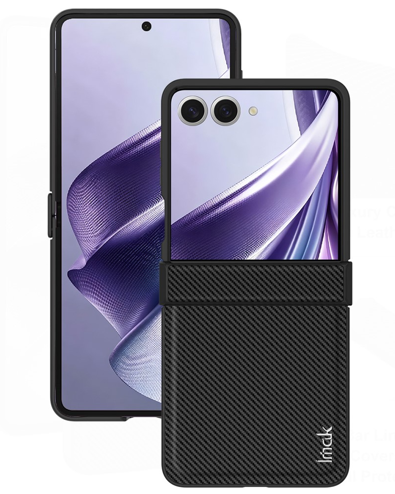 Fodral för Samsung Galaxy Z Flip8 F776, Imak, Kolfiber, Svart