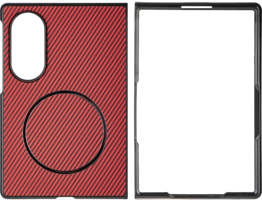 Fodral för Samsung Galaxy Z Fold8 F971, OEM, Kolfiber, Röd
