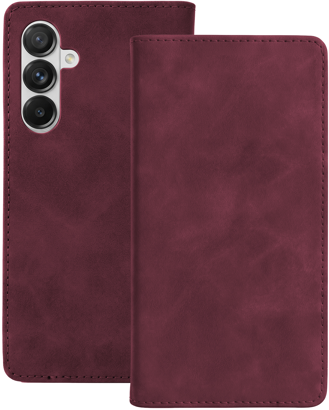 Fodral för Samsung Galaxy A18 5G A186 / A17 4G A175 / A17 5G A176 / A26 A266, OEM, Smart Suede, vinrött