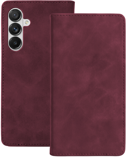 Fodral för Samsung Galaxy A18 5G A186 / A17 4G A175 / A17 5G A176 / A26 A266, OEM, Smart Suede, vinrött
