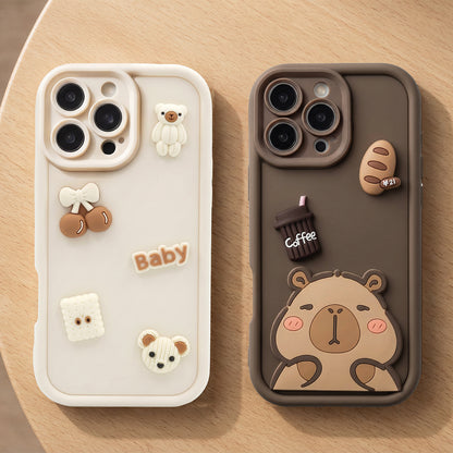 Fodral för Samsung Galaxy S25 Ultra S938, OEM, Ultra Trendy 3D Capybara, Brun