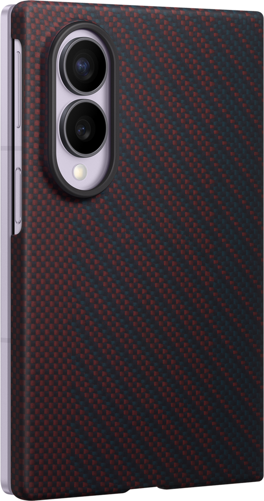 Fodral för Samsung Galaxy Z Fold8 F971, Carbon Magnet Case, Röd EF-KF971SREGWW