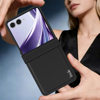 Fodral för Samsung Galaxy Z Flip8 F776, Imak, Kolfiber, Svart