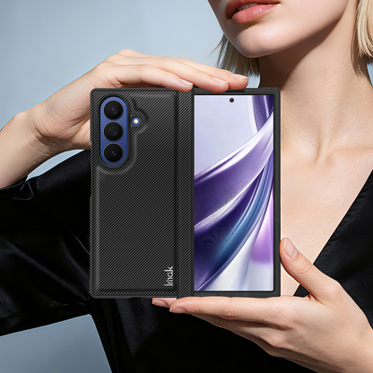 Fodral för Samsung Galaxy Z Fold8 Ultra F976, Imak, kolfiber, svart
