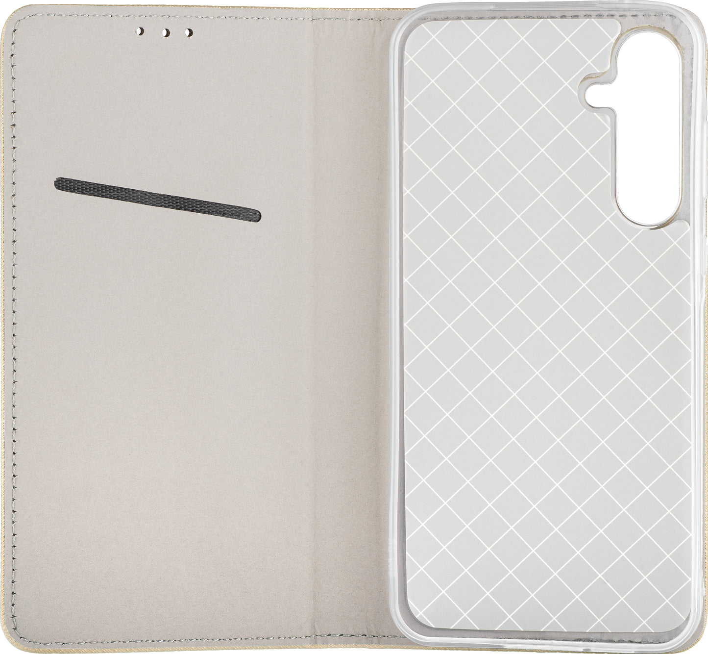 Fodral för Samsung Galaxy A12 Nacho A127 / M12 M127 / A12 A125, OEM, Smart Magnet, Guld