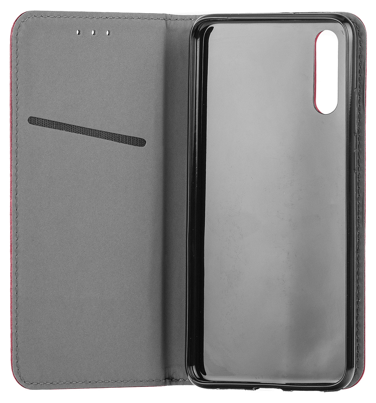 Fodral för Samsung Galaxy A16 5G A166 / A16 4G A165, OEM, Smart Magnetic, Vinröd