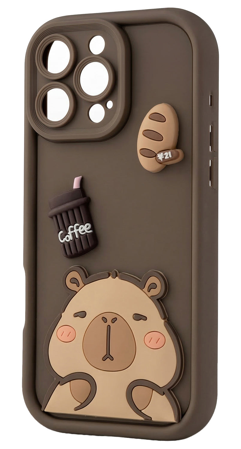 Fodral för Samsung Galaxy S25 Ultra S938, OEM, Ultra Trendy 3D Capybara, Brun