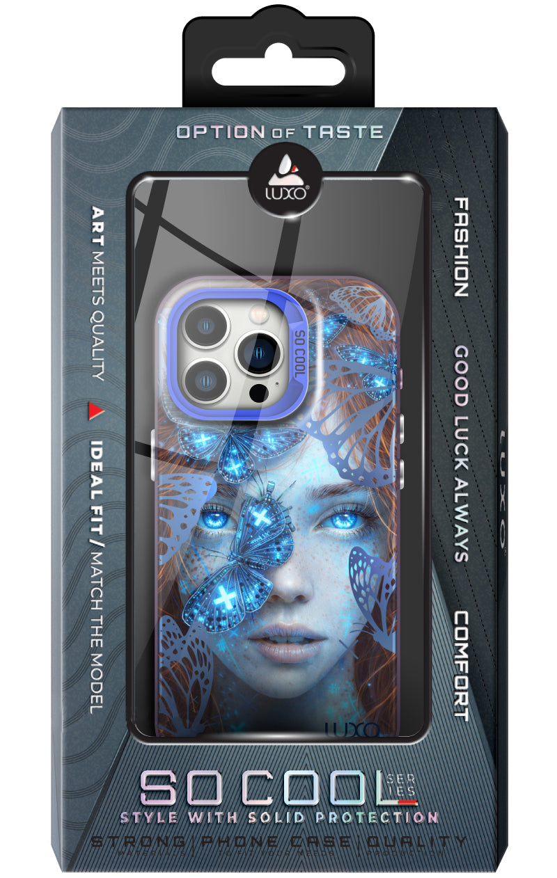 Case for Samsung Galaxy A54 A546, LUXO So CooL, ArcadiA Butterfly Girl, Multicolor