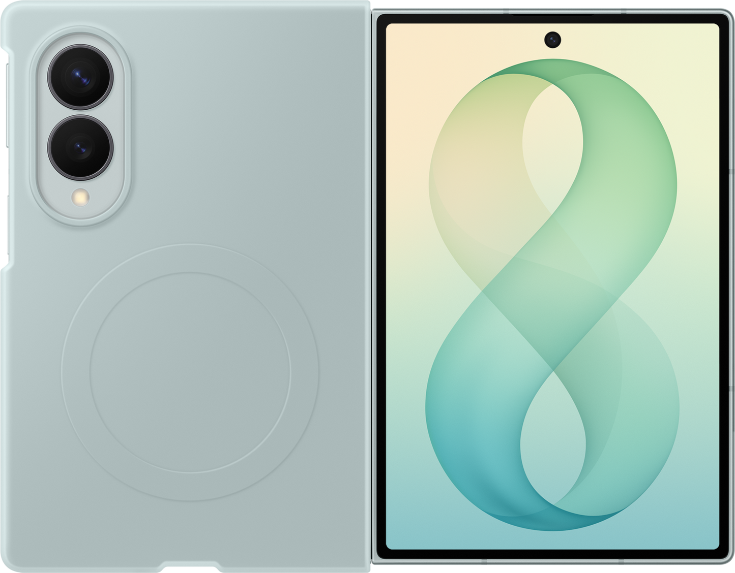 Fodral för Samsung Galaxy Z Fold8 F971, Silicone Magnet Case, Grön EF-EF971CGEGWW