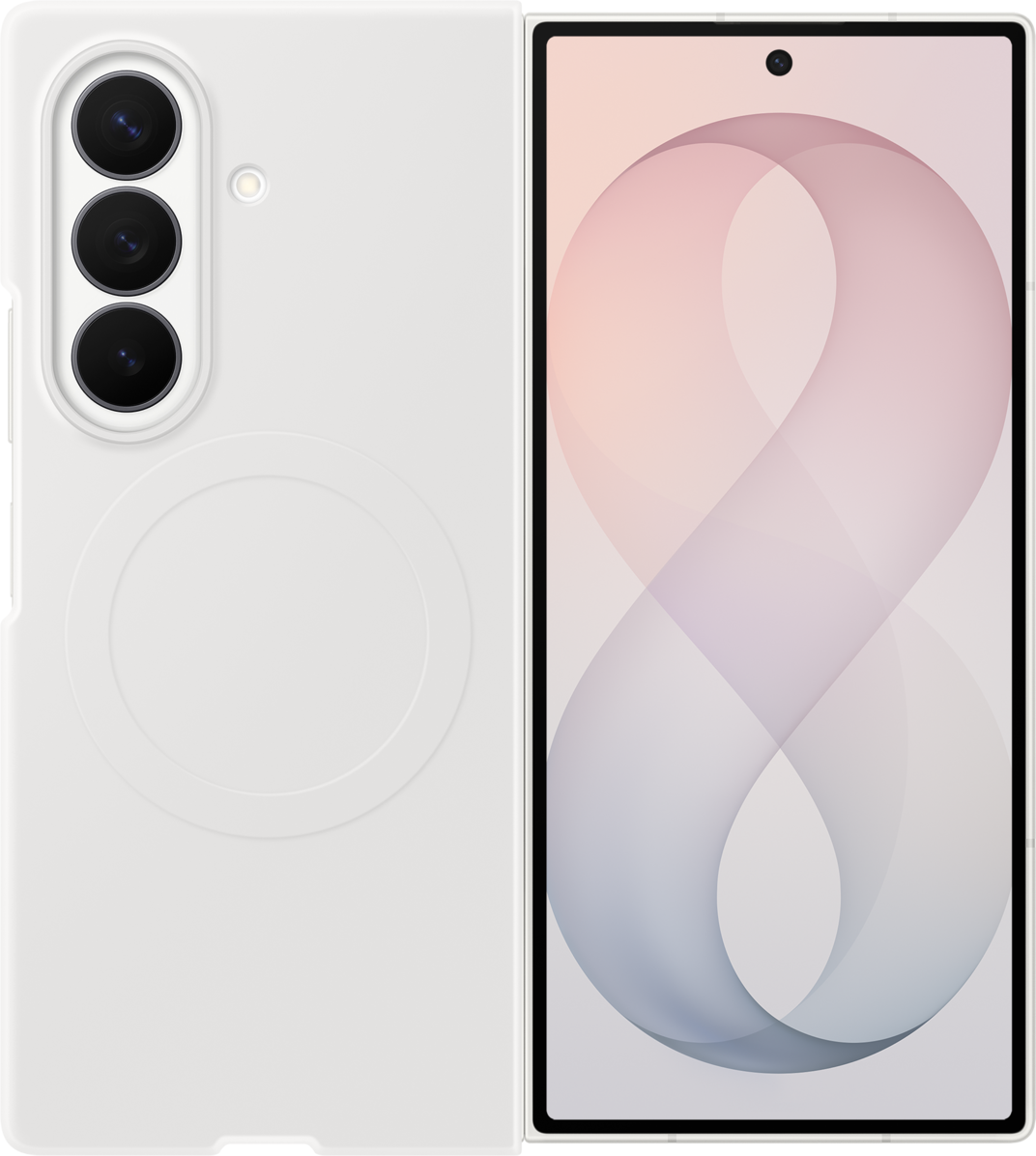 Fodral för Samsung Galaxy Z Fold8 Ultra F976, Silicone Magnet Case, Vit EF-EF976CWEGWW