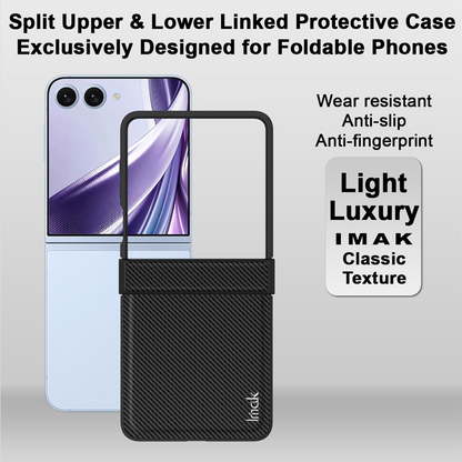 Fodral för Samsung Galaxy Z Flip8 F776, Imak, Kolfiber, Svart