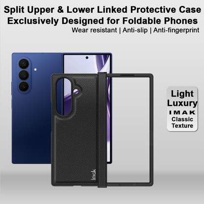 Fodral för Samsung Galaxy Z Fold8 Ultra F976, Imak, kolfiber, svart