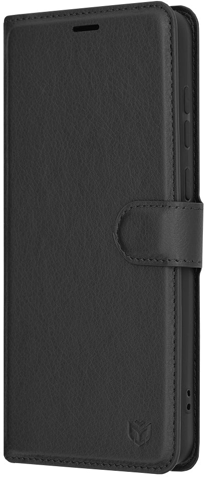 Fodral för Samsung Galaxy A05 A055, Techsuit, Leather Folio, Svart