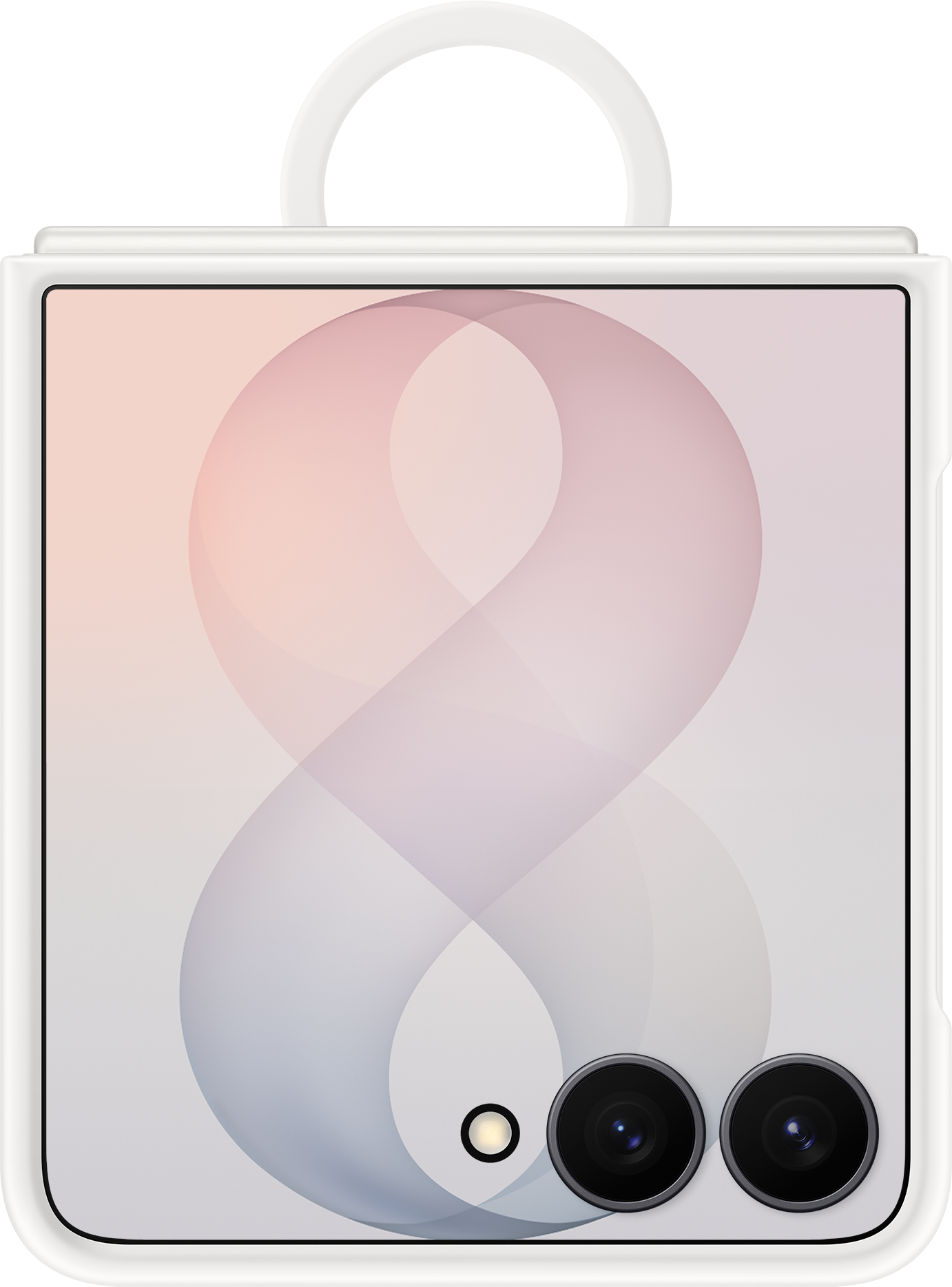 Fodral för Samsung Galaxy Z Flip8 F776, Silicone Ring Magnet, Vit EF-EF776CWEGWW