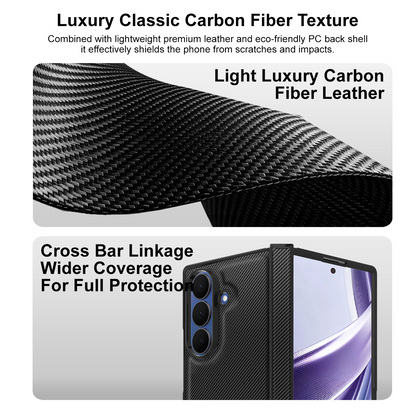 Fodral för Samsung Galaxy Z Fold8 Ultra F976, Imak, kolfiber, svart