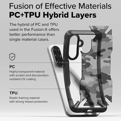 Skyddsfodral för Samsung Galaxy A56 A566 / A36 A366, Ringke, Fusion X Camo, Svart