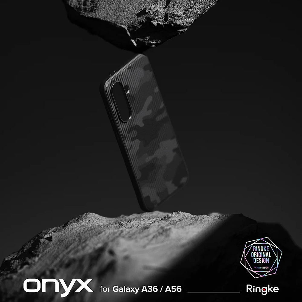 Skyddsfodral för Samsung Galaxy A56 A566 / A36 A366, Ringke, Onyx Camo, Svart