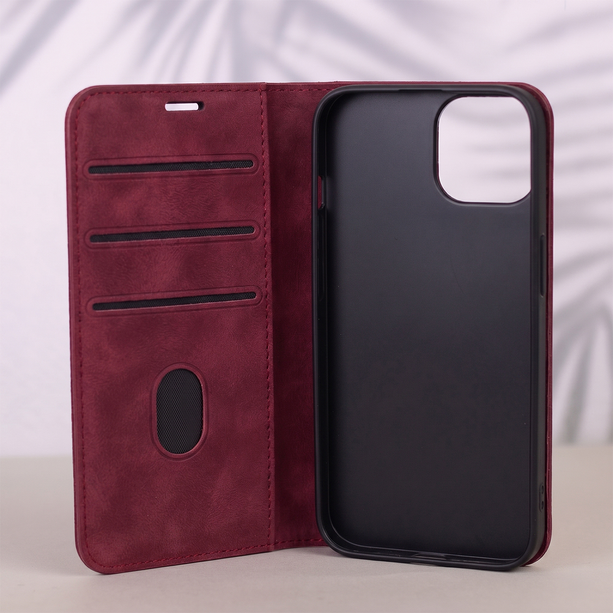 Fodral för Samsung Galaxy A18 5G A186 / A17 4G A175 / A17 5G A176 / A26 A266, OEM, Smart Suede, vinrött