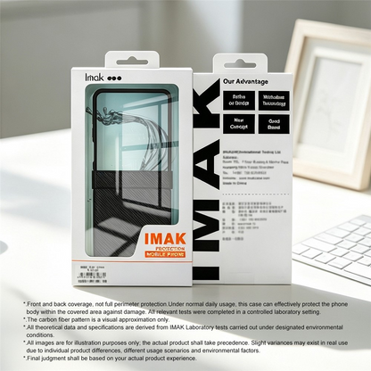 Fodral för Samsung Galaxy Z Flip8 F776, Imak, Kolfiber, Svart