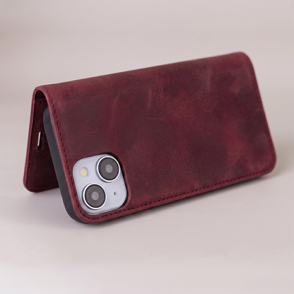 Fodral för Samsung Galaxy A18 5G A186 / A17 4G A175 / A17 5G A176 / A26 A266, OEM, Smart Suede, vinrött
