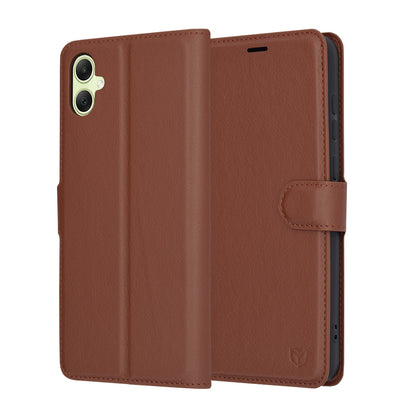 Case for Samsung Galaxy A05 A055, Techsuit, Leather Folio, Brown