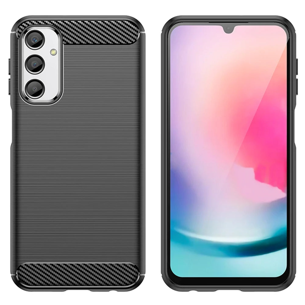 Fodral för Samsung Galaxy A05s A057, Techsuit, Kolfiber, Svart