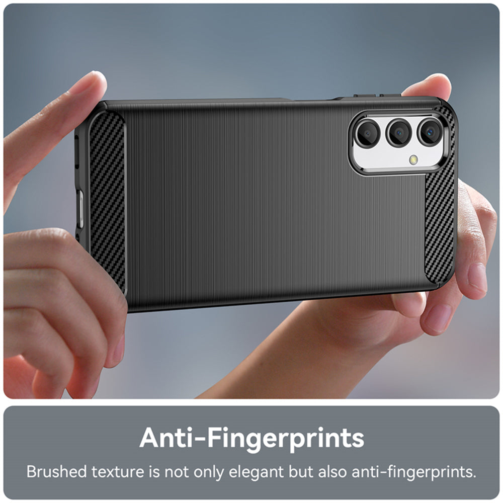 Fodral för Samsung Galaxy A05s A057, Techsuit, Kolfiber, Svart