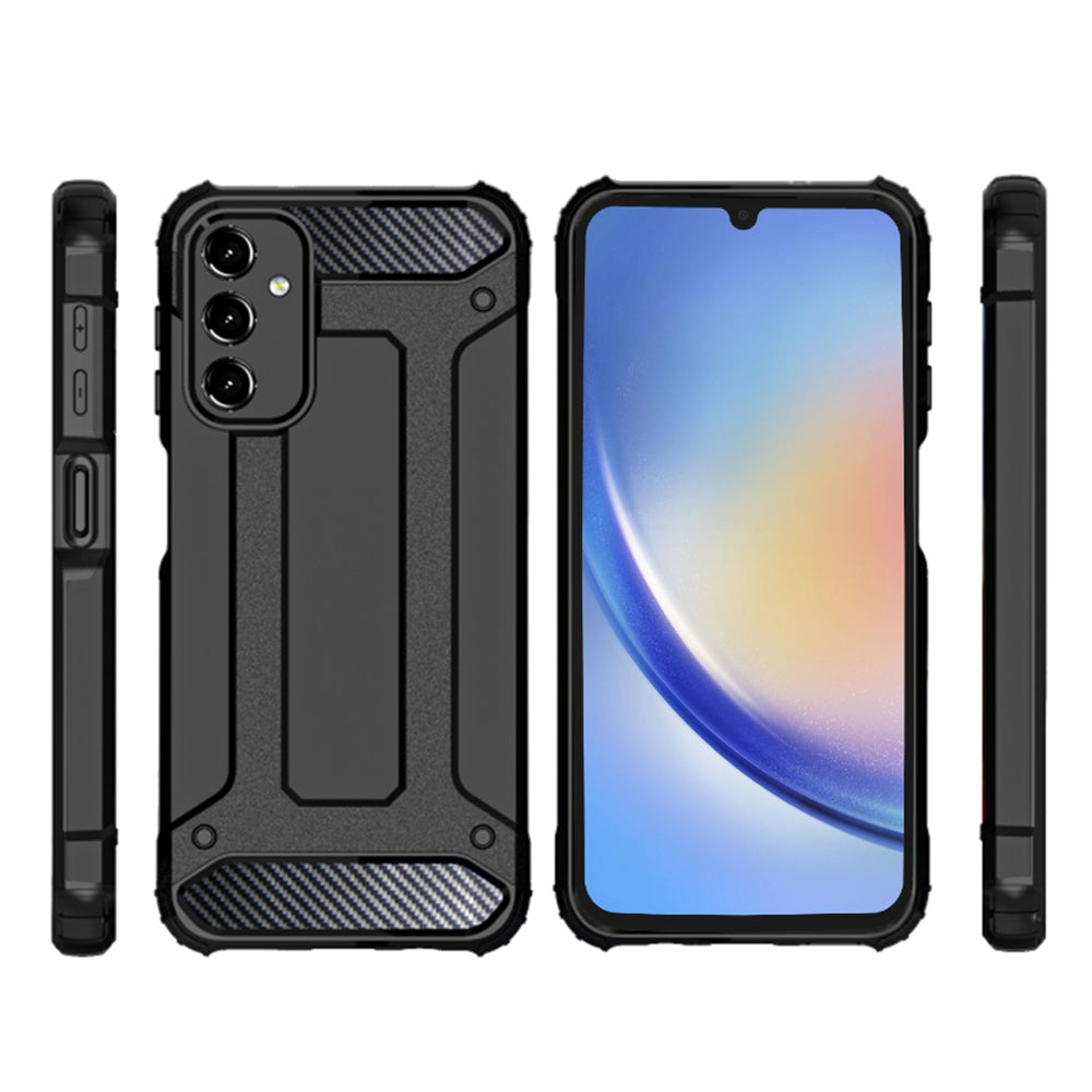 Fodral för Samsung Galaxy A05s A057, Techsuit, Hybrid Armor, Svart